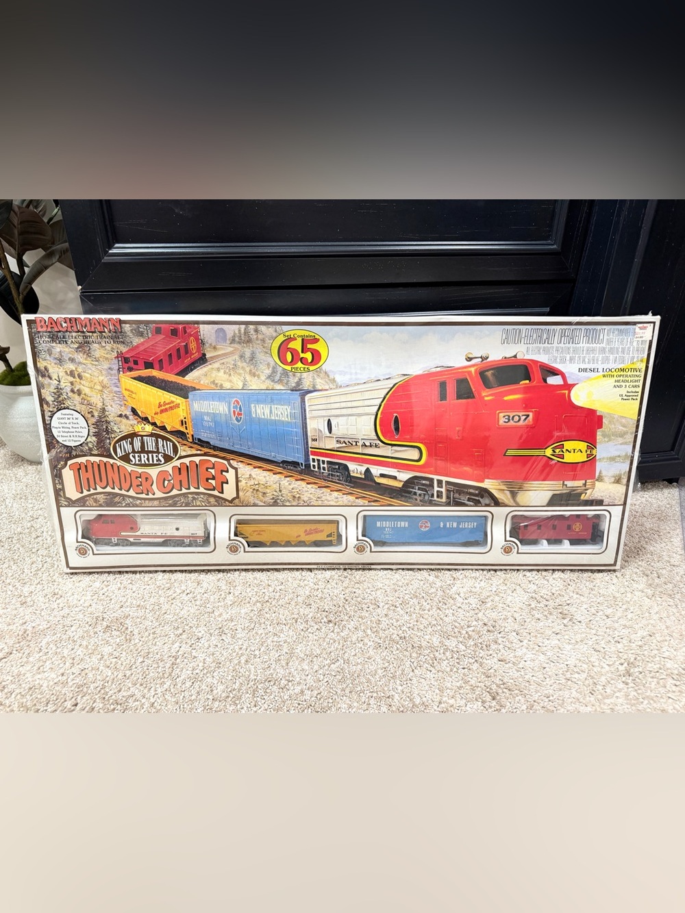 Vintage Bachmann HO Scale Thunder Chief Electric Train Set New King Of The Rail
